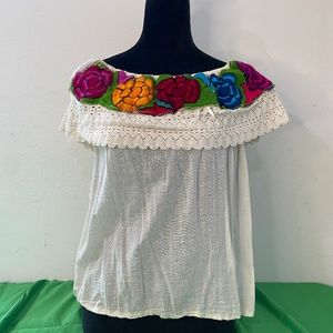 Mexican Embroidered Top